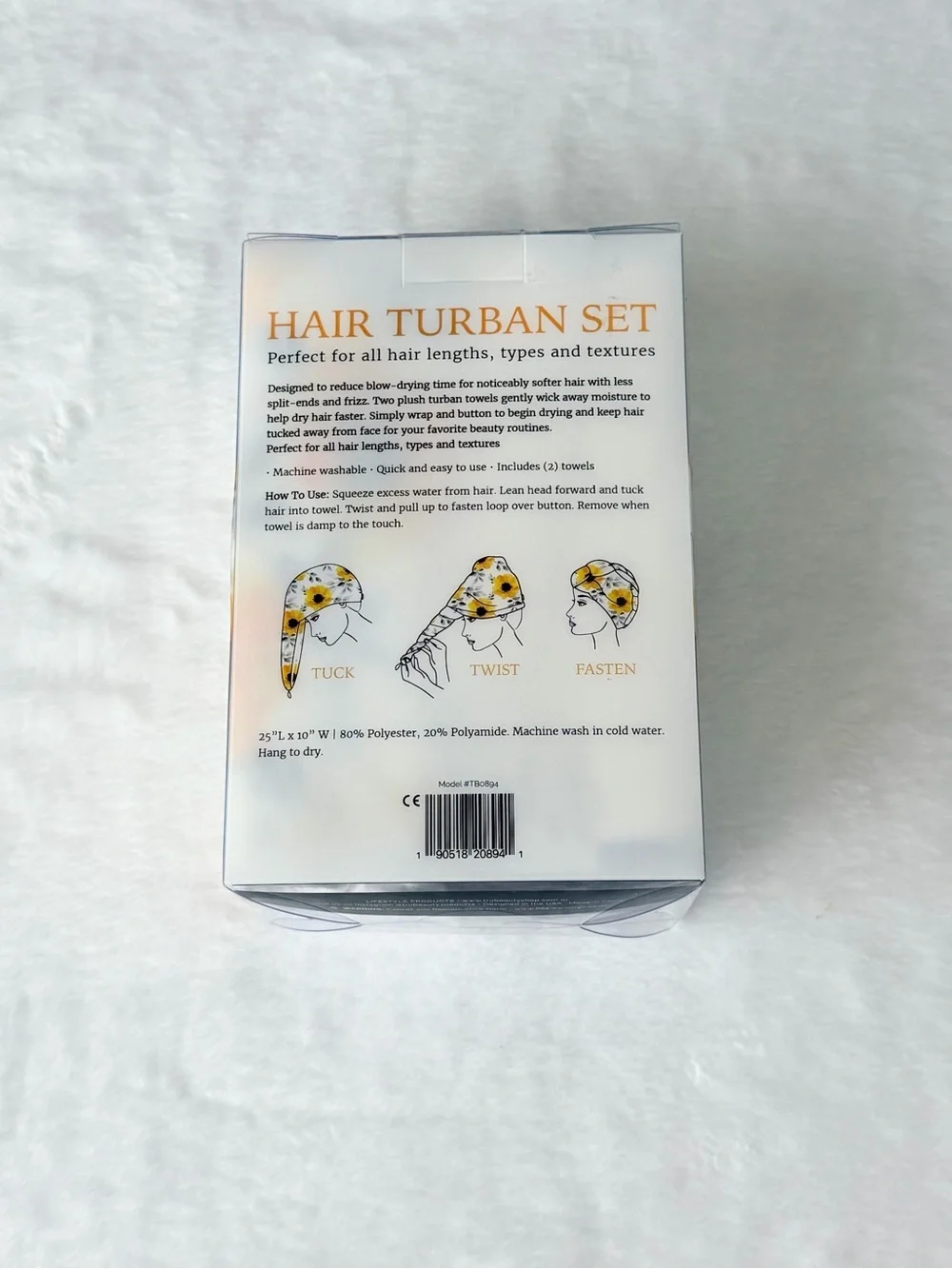 ✨NWT - White & Yellow Floral Hair Turban Set